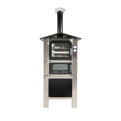 Immagine di FORNO DA ESTERNO TAFER GENESIS 80 CLASSIC INOX CON CARRELLO - CAMERA DI COTTURA CM 47x83 TAFER