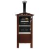 Immagine di FORNO DA ESTERNO TAFER GEOS 80 VERNICIATO RAME CON CARRELLO - CAMERA DI COTTURA CM 47x83 TAFER