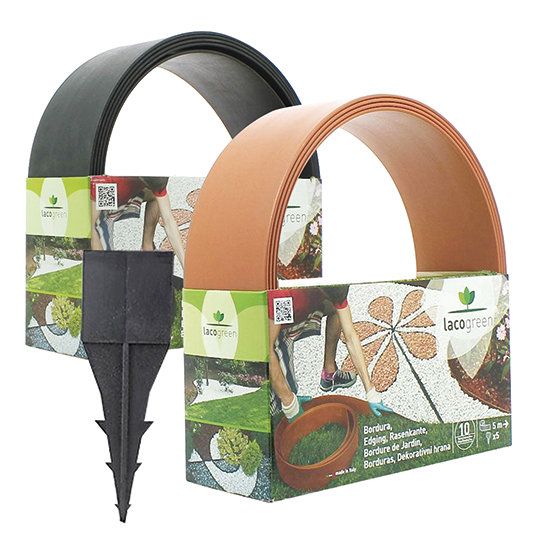 Immagine di BORDURA NERA PVC SPESSORE 4 MM H12 CM 15 MT LACOPLAST