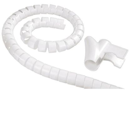 Immagine di GUAINA RACCOGLICAVI CON ACCESSORI COLORE BIANCA 1,8 MT ELECTRALINE