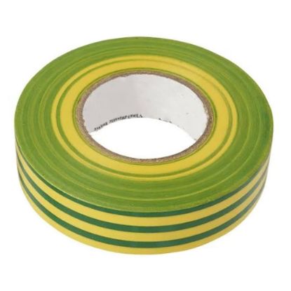 Immagine di NASTRO ISOLANTE 19 MM 25 MT GIALLO/VERDE 3M