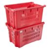 Immagine di CASSA RETTANGOLARE FORATA COLORE ROSSO DIMENSIONI 56x35x31 CM 40 LITRI ICS