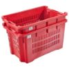 Immagine di CASSA RETTANGOLARE FORATA COLORE ROSSO DIMENSIONI 56x35x31 CM 40 LITRI ICS