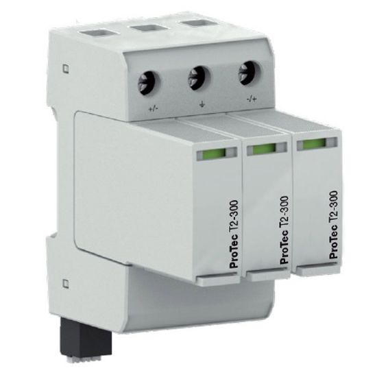 Immagine di LIMITATORE DI SOVRATENSIONE 3 MODULI E 3 VASISTORI DI PROTEZIONE 1100VDC PV IT-PRO T2-1100 3+0 ITALWEBER