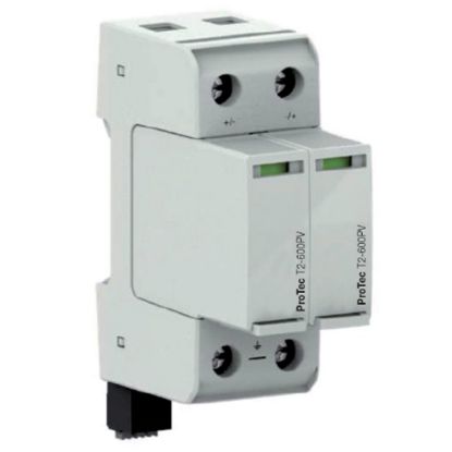Immagine di LIMITATORE DI SOVRATENSIONE 2 MODULI E 2 VASISTORI DI PROTEZIONE 600VDC PV IT-PRO T2-600 2+0 ITALWEBER