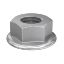 Immagine di DADO ESAGONALE FLANGIATO IN ACCIAIO INOX A2 M10 CONFEZIONE 100 PZ FISCHER