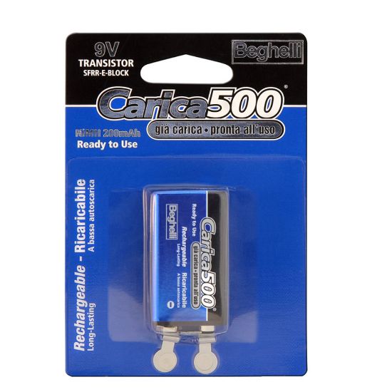 Immagine di BATTERIA RICARICABILE 9 V 200 MAH BEGHELLI