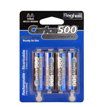 Immagine di BATTERIE RICARICABILI AA 1500 MAH 4PZ BLISTER BEGHELLI
