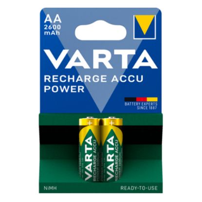 Immagine di PILA STILO AA 1,5V RECHARGE ACCU POWER 2.600 MAH CONFEZIONE 2 PZ VARTA