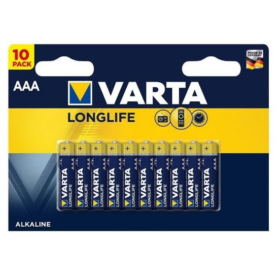 Immagine di PILA MINISTILO AAA 1,5V LONGLIFE MEGAPACK CONFEZIONE 10 PZ VARTA