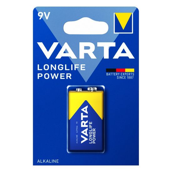 Immagine di PILA TRANSISTOR 9V LONGLIFE POWER CONFEZIONE 1 PZ VARTA