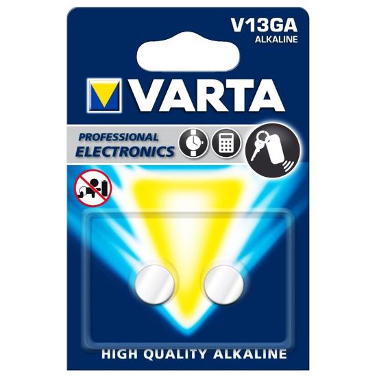 Immagine di MICROPILA V 13 GA/LR44 1,5V ALCANICA CONFEZIONE 2 PZ VARTA