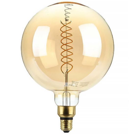 Immagine di LAMPADINA LED A FILAMENTO AMBRATA 1800K G200 DIMMERABILE ATTACCO E27 DIMENSIONE 200x297 MM 8W VT-2158D-N V-TAC