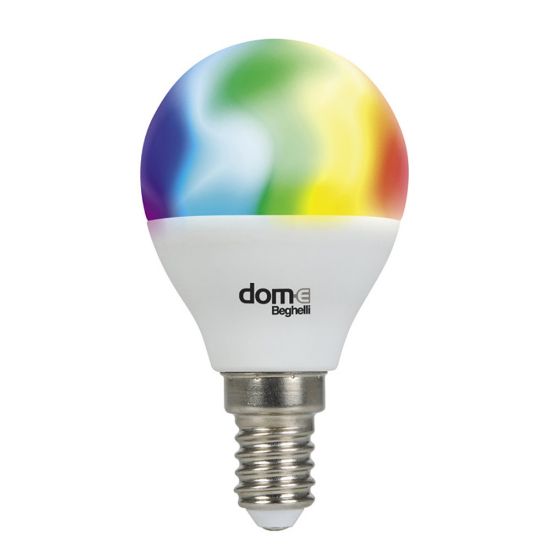 Immagine di LAMPADINA A SFERA WIFI 5W ATTACCO E14 RGB-W DYNAMIC BEGHELLI