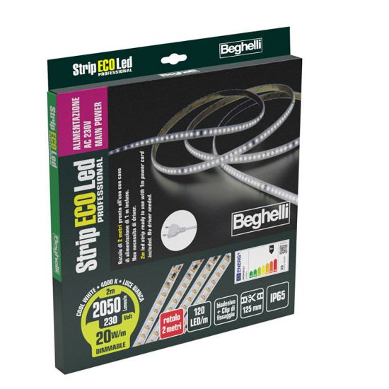 Immagine di STRIP LED AC230V 20W IP65 4K LUNGHEZZA 2 MT BEGHELLI