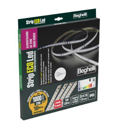 Immagine di STRIP LED AC230V 10W IP65 3K LUNGHEZZA 2 MT BEGHELLI