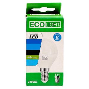 Immagine di LAMPADA LED E14 LUCE FREDDA 6400K SFERA ECOLIGHT 6W CENTURY