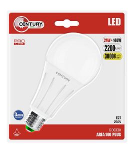 Immagine di LAMPADA LED E27 LUCE CALDA 3000K GOCCIA ARIA PLUS 24W CENTURY