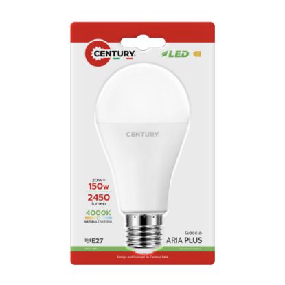 Immagine di LAMPADA LED E27 LUCE NATURALE 4000K GOCCIA ARIA PLUS 20W CENTURY