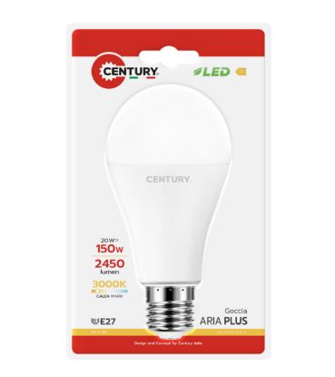 Immagine di LAMPADA LED E27 LUCE CALDA 3000K GOCCIA ARIA PLUS 20W CENTURY