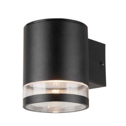 Immagine di LAMPADA LED DA MURO SOLARE 1W CILINDRICA CORPO NERO 121x90x112.5 MM 3000K IP54 VT-1139 V-TAC