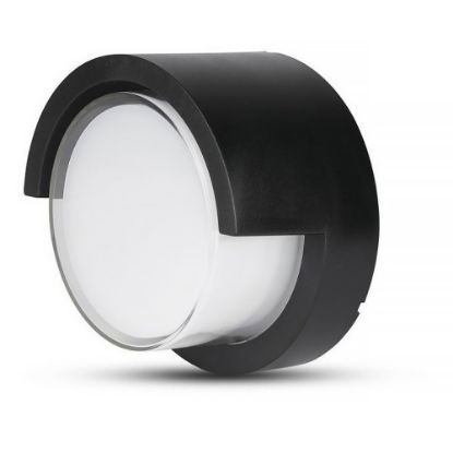 Immagine di APPLIQUE A MURO DA ESTERNI ROTONDA 7W CON DIFFUSORE SEMICOPERTO COLORE NERO 3000K IP65 VT-831-CRD V-TAC