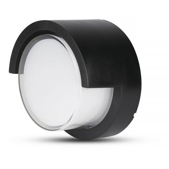 Immagine di APPLIQUE A MURO DA ESTERNI ROTONDA 7W CON DIFFUSORE SEMICOPERTO COLORE NERO 3000K IP65 VT-831-CRD V-TAC