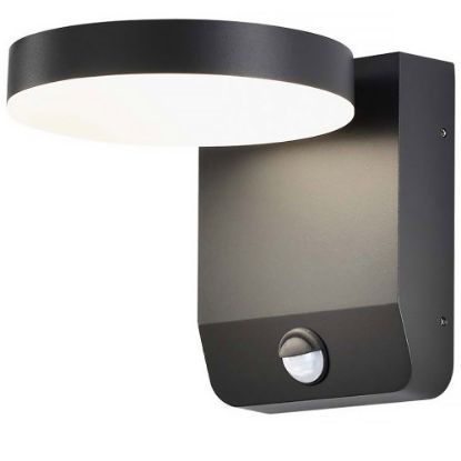 Immagine di APPLIQUE A MURO DA ESTERNO CON SENSORE DI MOVIMENTO ROTONDA 17W 150LM/W COLORE NERO 3000K IP65 VT-11020-RD-B V-TAC