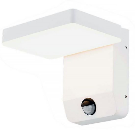Immagine di APPLIQUE A MURO DA ESTERNO CON SENSORE DI MOVIMENTO QUADRATA 17W 150LM/W COLORE BIANCO 3000K IP65 VT-11020-SQ-W V-TAC