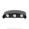 Immagine di APPLIQUE A MURO DA ESTERNI CON DOPPIO FASCIO LUMINOSO 6W COLORE NERO 3000K IP65 VT-846-W-N V-TAC