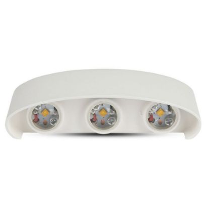 Immagine di APPLIQUE A MURO DA ESTERNI CON DOPPIO FASCIO LUMINOSO 6W COLORE BIANCO 3000K IP65 VT-846-W-N V-TAC