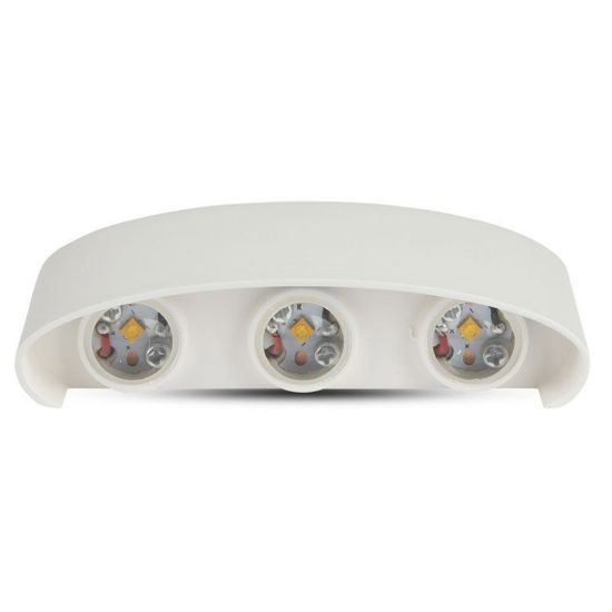 Immagine di APPLIQUE A MURO DA ESTERNI CON DOPPIO FASCIO LUMINOSO 6W COLORE BIANCO 3000K IP65 VT-846-W-N V-TAC