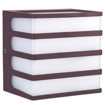 Immagine di APPLIQUE A MURO DA ESTERNI A LANTERNA 8W MODERNA COLORE MARRONE 3000K IP65 VT-732-B V-TAC