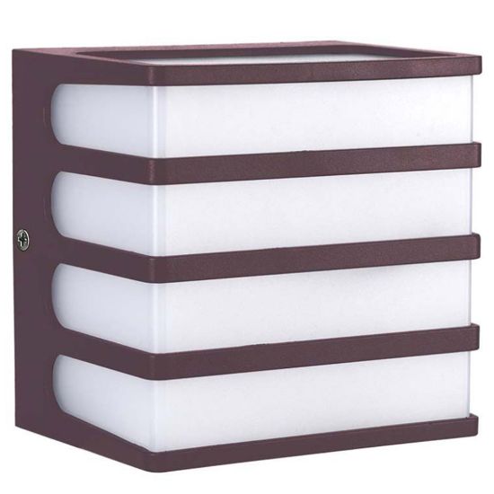 Immagine di APPLIQUE A MURO DA ESTERNI A LANTERNA 8W MODERNA COLORE MARRONE 3000K IP65 VT-732-B V-TAC