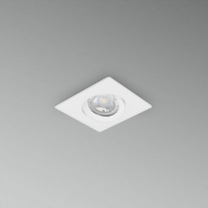 Immagine di SUPPORTO INCASSO QUADRO ORIENTABILE 90x90 MM BIANCO ATTACCO GU10 CENTURY