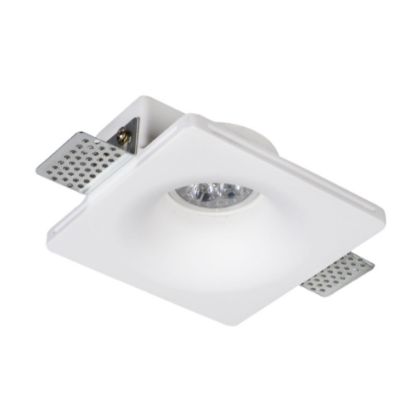 Immagine di SUPPORTO INCASSO DOWNLIGHT PER CARTONGESSO EFFETTO TONDO 120x120 H 45 MM BIANCO CENTURY