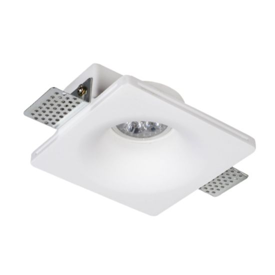 Immagine di SUPPORTO INCASSO DOWNLIGHT PER CARTONGESSO EFFETTO TONDO 120x120 H 45 MM BIANCO CENTURY