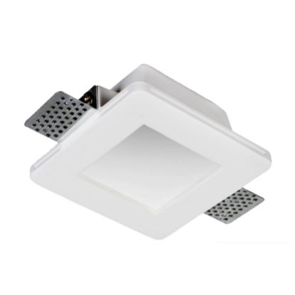 Immagine di SUPPORTO INCASSO DOWNLIGHT PER CARTONGESSO GESSO VETRO 120x120 H 62 MM BIANCO CENTURY