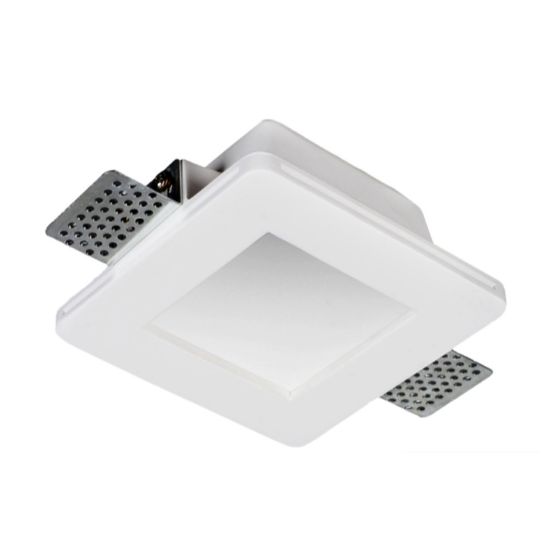 Immagine di SUPPORTO INCASSO DOWNLIGHT PER CARTONGESSO GESSO VETRO 120x120 H 62 MM BIANCO CENTURY