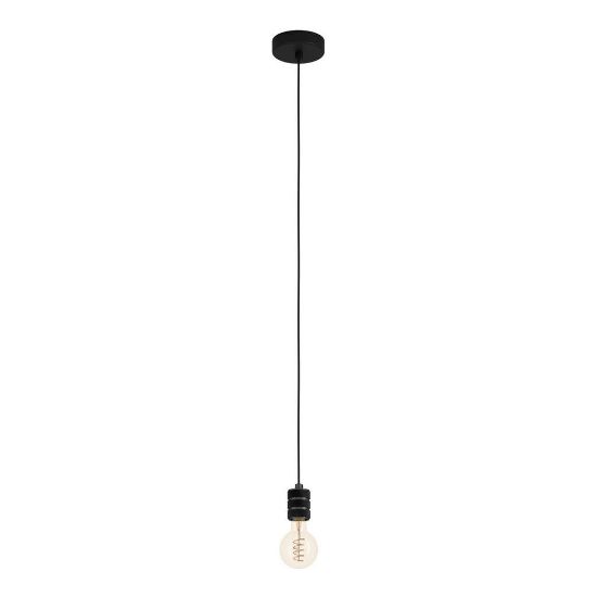 Immagine di LAMPADA EGLO YORTH - STRUTTURA IN ACCIAIO / FINITURA NICKEL-NERO, NERO H 1500 DIAMETRO 50