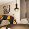 Immagine di LAMPADA EGLO YORTH - STRUTTURA IN ACCIAIO / FINITURA NICKEL-NERO, NERO H 1500 DIAMETRO 50