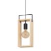 Immagine di LAMPADA EGLO FAMBOROUGH - STRUTTURA IN METALLO E LEGNO / FINITURA NERO, COLOR NATURALE 160x105 H 1100