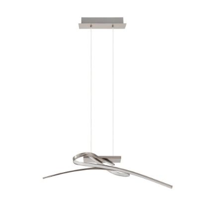 Immagine di LAMPADA EGLO PALOZZA - STRUTTURA IN ALLUMINIO / FINITURA NICHEL OPACO DIFFUSORE IN RAME, NERO / FINITURA BIANCO 705x315 H 1100