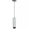 Immagine di PORTAFARETTO LED A SOSPENSIONE GU10 CORPO IN GESSO GRIGIO BASE METALLICA NERA DIAMETRO 80x250 MM LAMPADINA NON INCLUUSA VT-864-GBC V-TAC