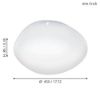 Immagine di PLAFONIERA EGLO SILERAS - STRUTTURA IN ACCIAIO / FINITURA BIANCO DIFFUSORE IN PLASTICA CON EFFETTO CRISTALLO / FINITURA BIANCO H85