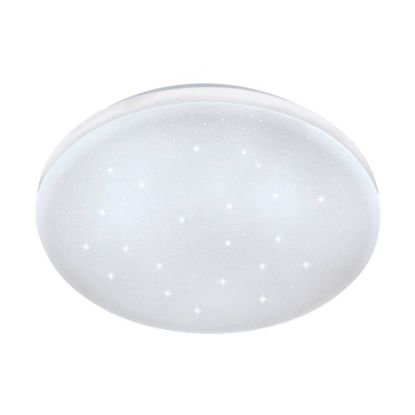 Immagine di PLAFONIERA EGLO FRANIA-S - STRUTTURA IN ACCIAIO / FINITURA BIANCO DIFFUSORE IN PLASTICA CON EFFETTO CRISTALLO / FINITURA BIANCO H