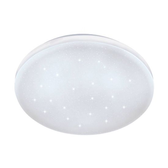 Immagine di PLAFONIERA EGLO FRANIA-S - STRUTTURA IN ACCIAIO / FINITURA BIANCO DIFFUSORE IN PLASTICA CON EFFETTO CRISTALLO / FINITURA BIANCO H