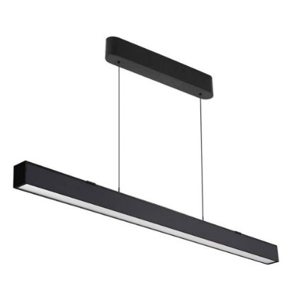 Immagine di PLAFONIERA LED A SOSPENSIONE 40W LUNGHEZZA 500MM COLORE NERO CON SELETTORE CCT 3000K,4000K O 6500K IP20 VT-7-44-B V-TAC