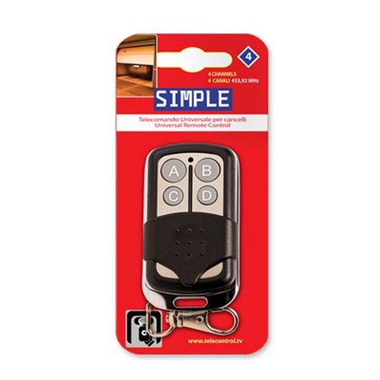 Immagine di RADIOCOMANDO AUTOAPPRENDENTE SIMPLE 4 TASTI 433,92 MHZ SUPERIOR