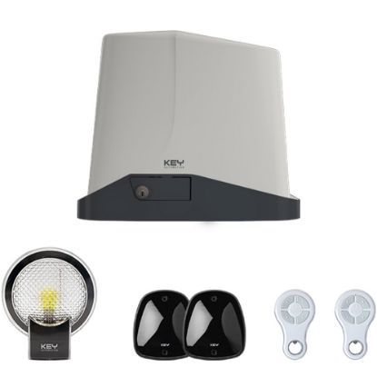 Immagine di KIT AUTOMAZIONE PER CANCELLO SCORREVOLE 24V PORTATA 400KG KEY